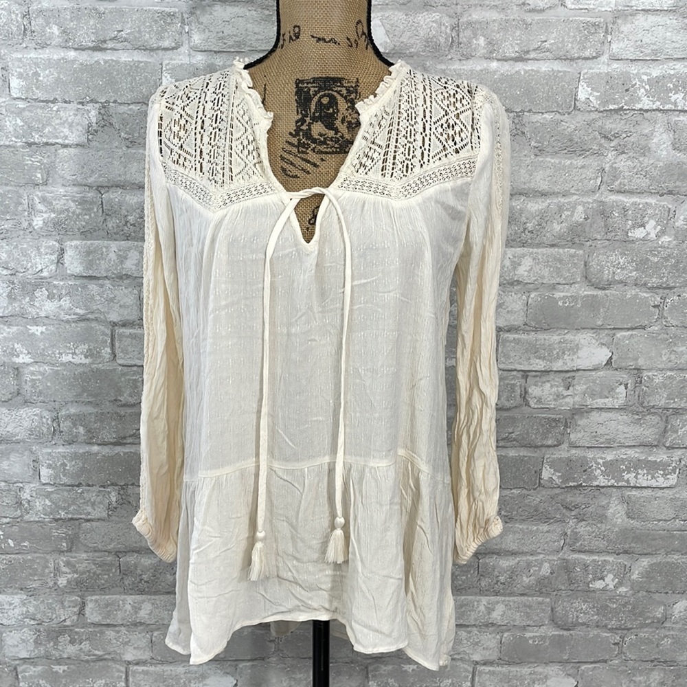 American Eagle Cream BOHO Top